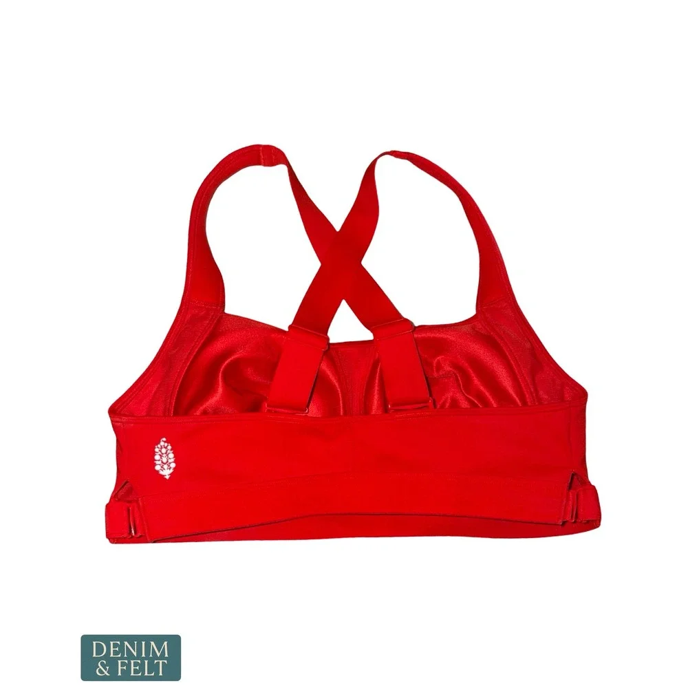 NEW Free People FP Movement Make A Move Sports Bra Tango Red Medium Impact M